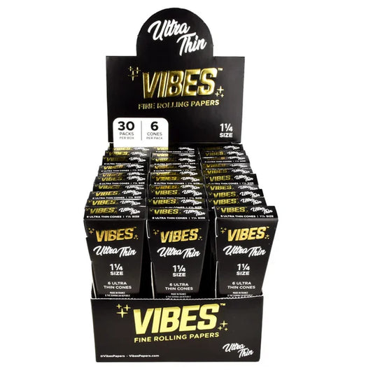 VIBES Ultra Thin Cones | 1 1/4 | 1pk | 6 Cones per Pack