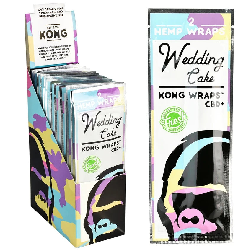 Kong Organic Hemp Wraps w/CBD  | Wedding Cake | 1pk  | 2 Wraps per Pack