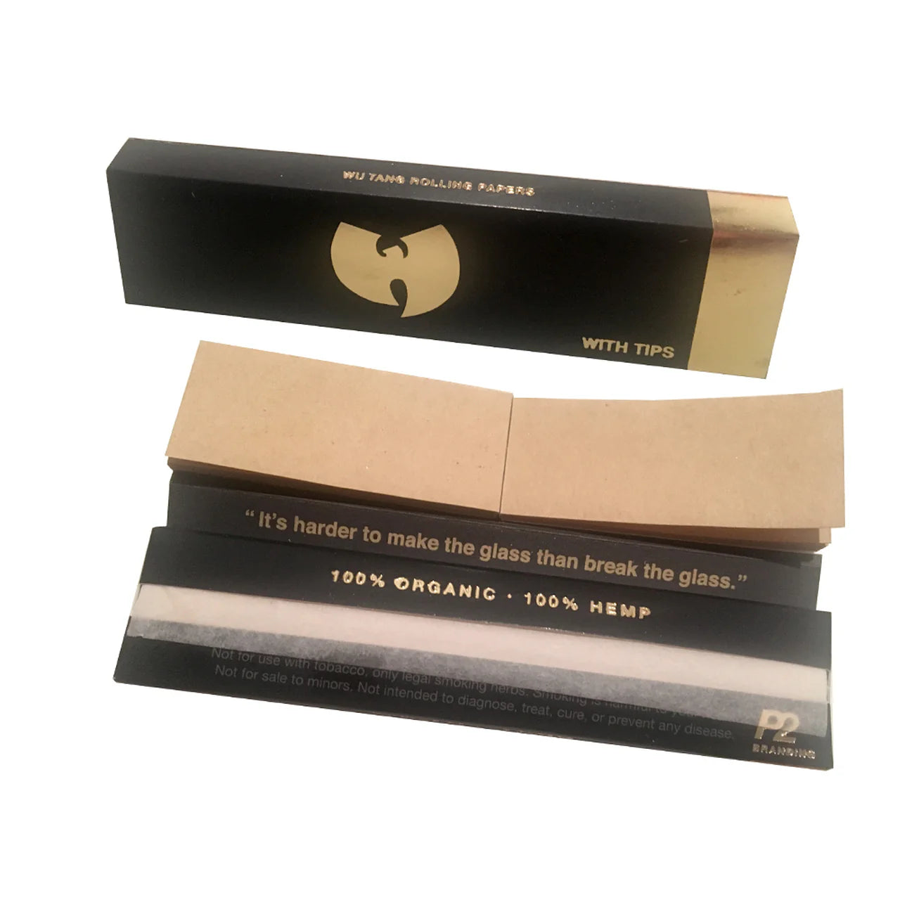 Wu-Tang Rolling Papers & Tips | King Size Slim | 1pk | 32 Tips per Pack | 32 Leaves per Pack