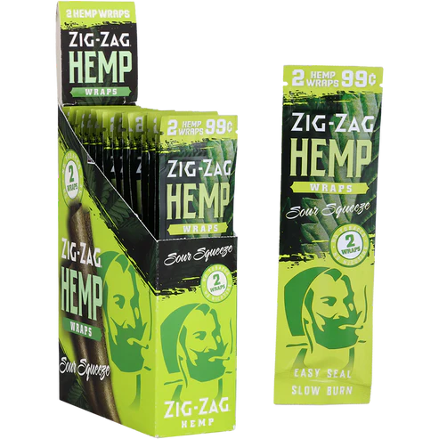 Zig Zag Hemp Wraps | 2pc | Sour Squeeze | 2 Hemp Wraps per Pack