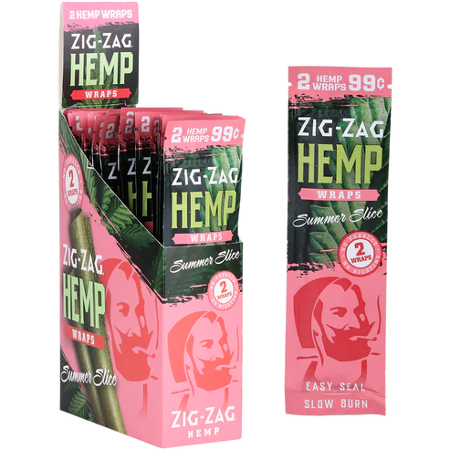 Zig Zag Hemp Wraps | 2pc | Summer Slice | 2 Hemp Wraps per Pack