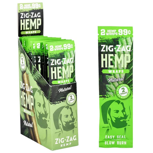 Zig Zag Hemp Wraps | 2pc | Natural | 2 Hemp Wraps per Pack