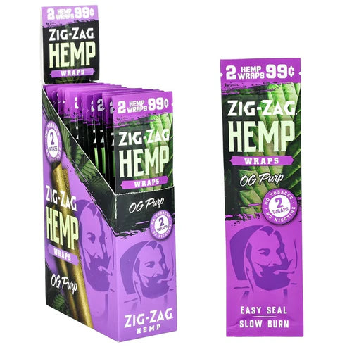 Zig Zag Hemp Wraps | 2pc | OG Purp | 2 Hemp Wraps per Pack